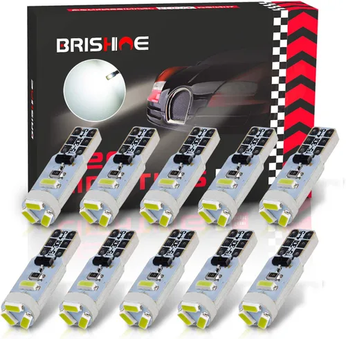 Vista 11 de 10X Bombillas LED T5 Ámbar Amarilla Canbus Sin Errores 3014 Chipsets 74 2721 37 PC74 70 73 17 Bombillas LED para Interior, Panel de Instrumentos
