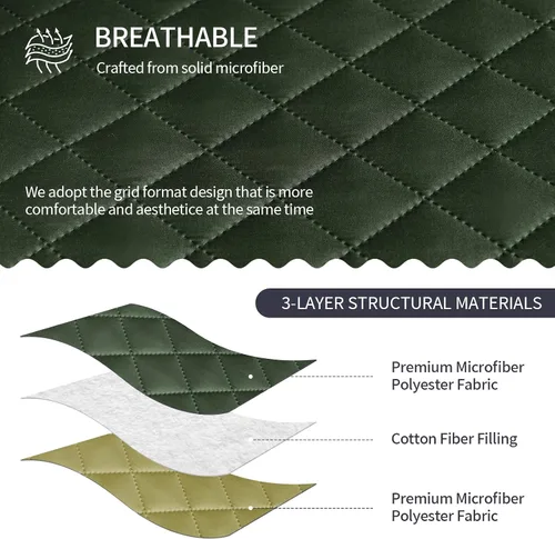 Vista 4 de Funda reversible para sofá de 3 cojines, lavable, con correas elásticas, resistente al agua, apta para perros y mascotas