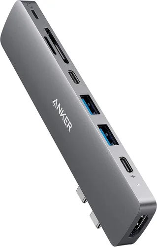 Vista 8 de Anker USB-C Hub for MacBook, 7-in-2 Mac Dock with 4K@60Hz HDMI