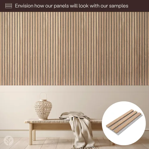Vista 6 de WVH Slatpanel - Paneles de pared de madera acústica para pared y techo (6 x 4 x 0.78 pulgadas), panel texturizado 3D para decoración de pared