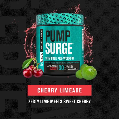 Vista 4 de Jacked Factory Pumpsurge - Preentrenamiento libre de cafeína para hombres y mujeres - Potenciador nootrópico y preentrenamiento sin estimulantes