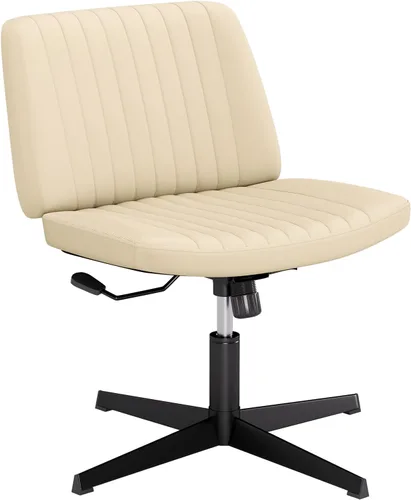 Vista 8 de PayLessHere Silla cruzada con ruedas Rosa Silla de escritorio sin brazos