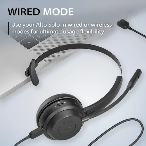 Vista 5 de Avantalk Alto Solo - Auriculares inalámbricos Bluetooth 5.1 con micrófono con cancelación de ruido para PC, computadora, laptop, teléfono