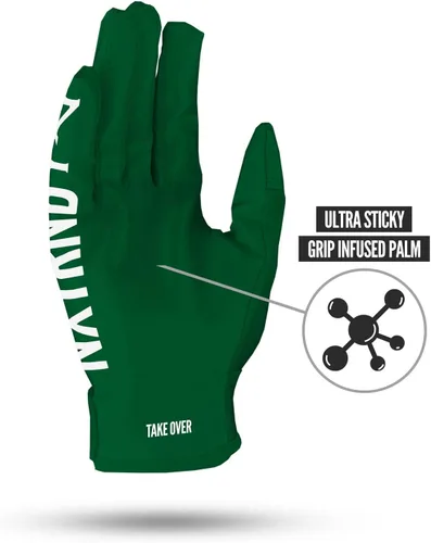 Vista 2 de Nxtrnd G1 Men's Football Gloves, Adult Sticky Receiver Gloves Verde oscuro