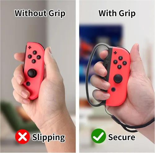 Vista 6 de ECHZOVE Grip for Switch Fitness Boxing, Handle for Nintendo Switch Boxing - 2 Packs (Black)