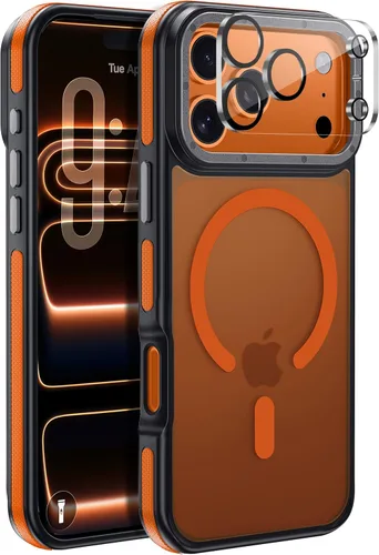 Vista 35 de Funda para iPhone 17 Pro Max con protector de lente de cámara [protección de grado militar de 10 pies] compatible con MagSafe a prueba de golpes