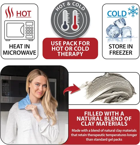 Vista 3 de Compresa para tratamiento Hot and Cold Core Products CorPak Soft Comfort - Fabricado en EE. UU., Azul, 1 Flexible reusable therapy pack delivers