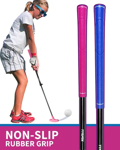 Vista 6 de KOFULL Putter para niños, 4 o 2 piezas, mini putter de golf ajustable a la altura perfecta, putters de golf fáciles de usar, putters bidireccionales