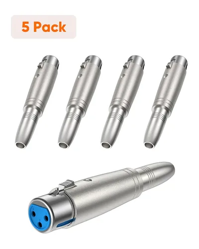Vista 8 de XLR 3 Pin hembra a 1/4" 0.250 in hembra adaptador de enchufe 1/4 pulgadas TRS a XLR Para micrófono, mezclador, altavoz, amplificador, estudio