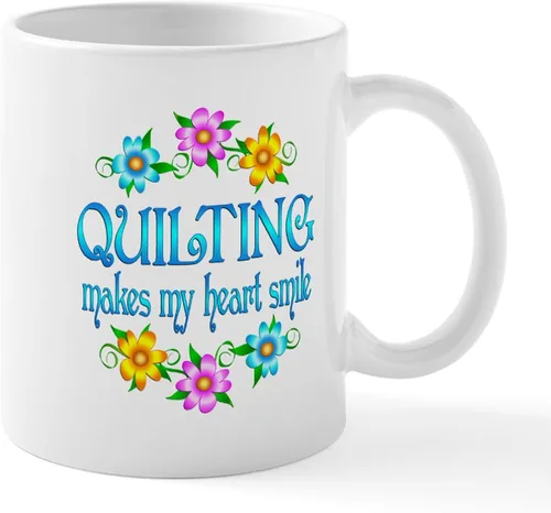 Vista 29 de CafePress I'd Rather Be Quilting Mug Taza de café de cerámica de 11 oz (11.0 fl oz)