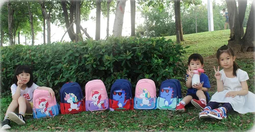 Vista 7 de Mochila de viaje preescolar de 11 pulgadas para niños pequeños (unicornio rosa y morado)