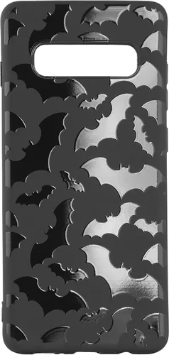 Vista 9 de Funda de teléfono negra mate compatible con Samsung Galaxy Note 10 4G 2019 – Funda protectora de goma delgada con diseño de murciélagos, diseño