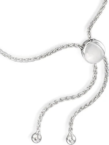 Vista 3 de Ross-Simons Pulsera Bolo de diamante de 130 quilates con zafiro y 020 quilates en plata de ley Gema multi