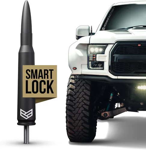 Vista 10 de Antena diseño de proyectil para camionetas Dodge RAM y Ford F150 Raptor.