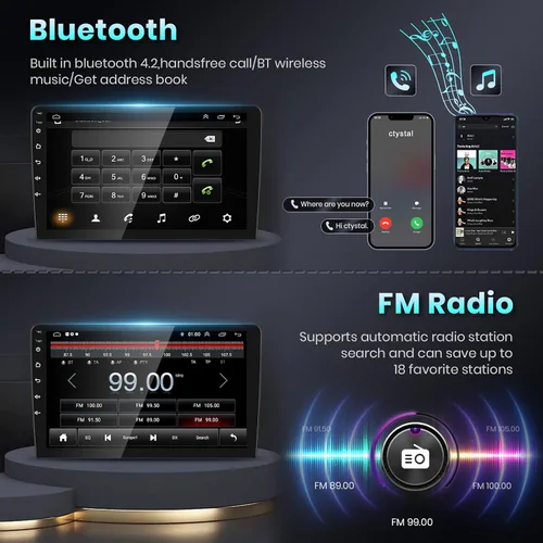 Vista 7 de Radio de coche estéreo para Honda Civic 2012 2013 2014 2015 con Carplay inalámbrico Android Auto 9 "1080 p HD IPS pantalla táctil Bluetooth GPS WiFi