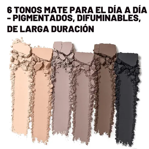 Vista 3 de SUSIKEKI 6 Colores Mini Paleta de Sombras de Ojos Maquillaje Neutro Nude Ahumado Sombra de Ojos Taupe y Marrón Mate Paleta de Maquillaje con Espejo