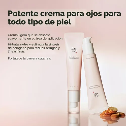 Vista 2 de Beauty of Joseon Revive Suero para Ojos con Retinal Niacinamida Corrección para Bolsas de Ojos Hinchados Líneas Finas Ojeras Arrugas, Cuidado