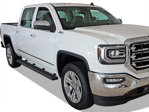 Vista 6 de APS IBOARD - Estribo para camioneta de 4 puertas de tamaño completo para Chevy/Gmc Silverado/Sierra Crew Cab Aluminio negro