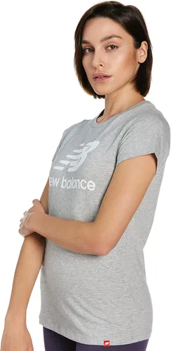 Vista 3 de New Balance Women's Nb Essentials Stacked Logo Short Sleeve 19