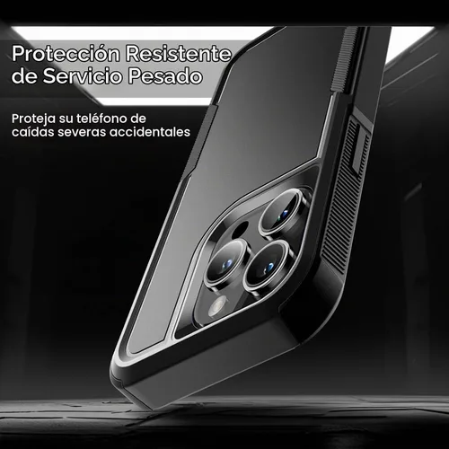 Vista 4 de JETech Funda resistente para iPhone 14 Pro, color negro