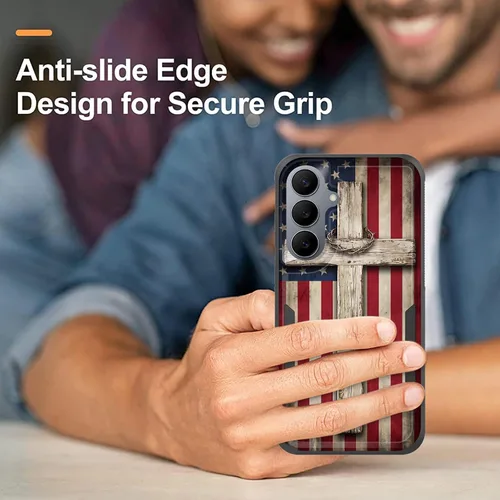Vista 7 de Funda para Galaxy S26 FE, doble capa, protección contra caídas de grado militar de 10 pies, antideslizante, resistente a prueba de golpes, para Cruz