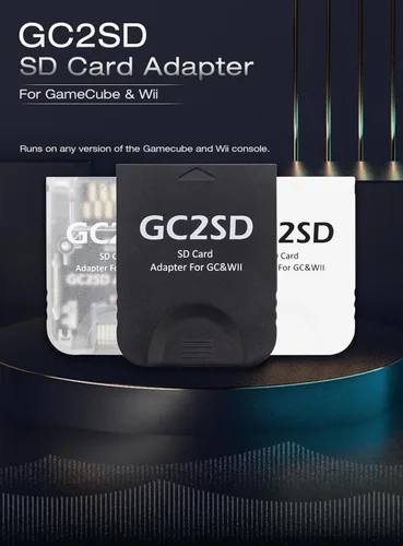 Vista 5 de BITFUNX GC2SD Micro SD Card Adapter, Memory TF Card Adapter Swiss, Plug & Play Video Game Adapter, Suitable for NGCWii Console