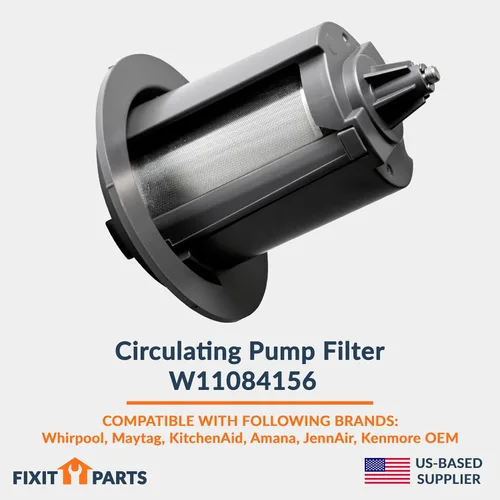 Vista 2 de Proveedor con sede en Estados Unidos - Filtro de bomba de circulación W11084156 reemplaza a W10713298 compatible con lavavajillas Whirlpool