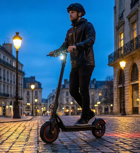 Vista 9 de Electric Scooter, Electric Scooter for Adults&Teens Negro oscuro