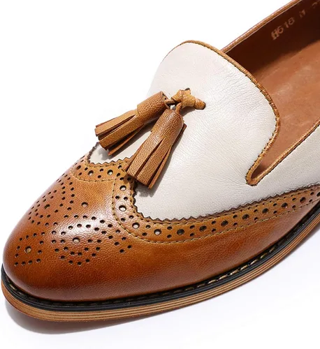 Vista 3 de Mona Flying - Mocasines de cuero planos informales para mujer