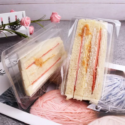 Vista 9 de DOITOOL 100pcs Sandwich Contenedores Plástico Sandwich Box Plástico Sandwich Triángulo Bolsa