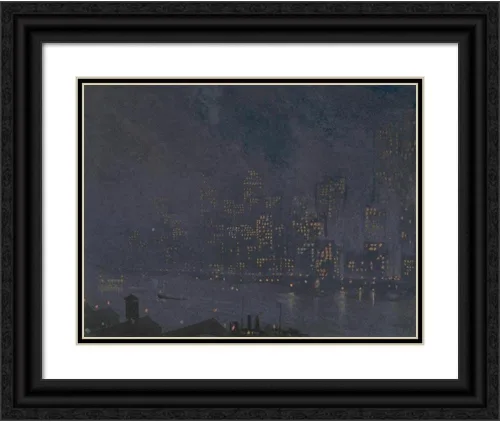 Vista 6 de ArtDirect Rascacielos en la noche (1910) - Póster artístico de museo sin marco, 10 x 8 pulgadas, listo para enmarcar, por Joseph Pennell