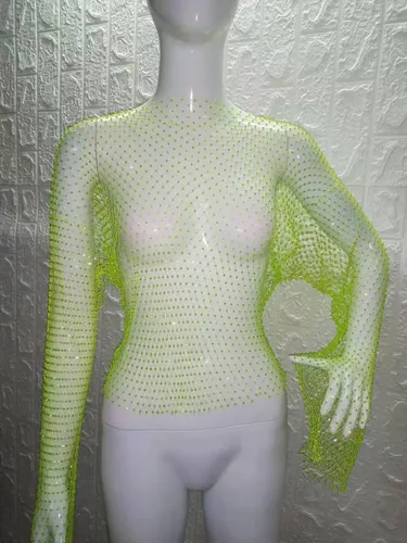 Vista 4 de Blusa corta de malla transparente para mujer manga acampanada con botones cárdigan transparente ropa de playa Y2k