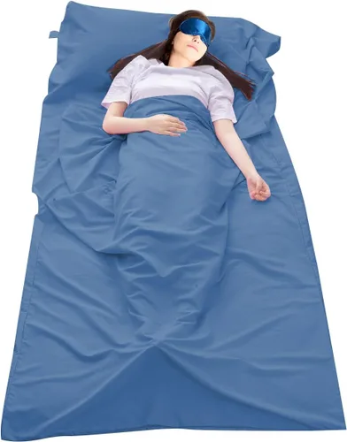 Vista 8 de Sleeping Bag Liner, Camping Travel Home Bed Sheet Compact Sacks Lightweight Breathable Machine Washable Travel Sheet, Multi Size Foldable Pouch