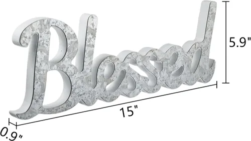 Vista 2 de Cartel de "Blessed de granja" para mesa de 15 pulgadas