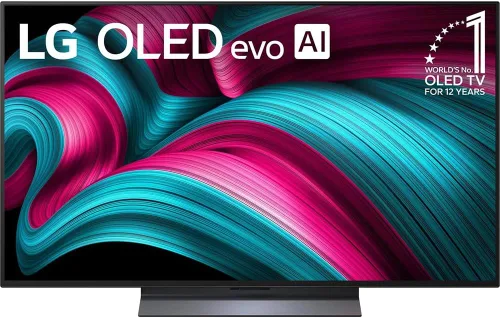 Vista 2 de LG OLED42C5PUA 42" OLED evo 4K UHD Smart WebOS TV 2025 Bundle con SKM1 2.0 Ch. Barra de sonido compacta de 37"-70", soporte de pared para TV