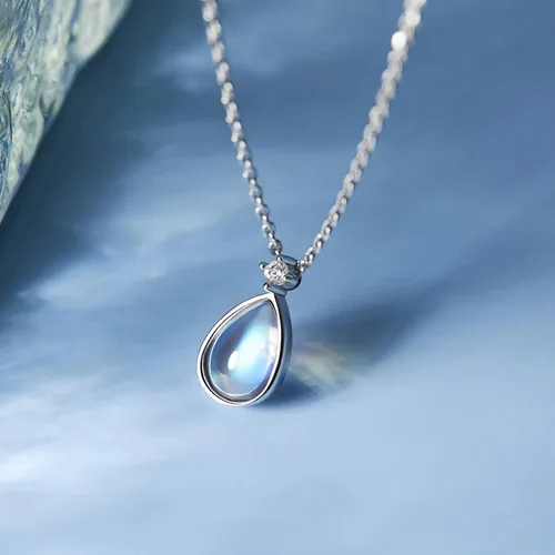 Vista 2 de Moonstone Necklace, Inspirational Gifts for Women, Self Care Gifts for Women - New Beginnings Gifts for Graduation, Retirement, Miscarriage Mothers