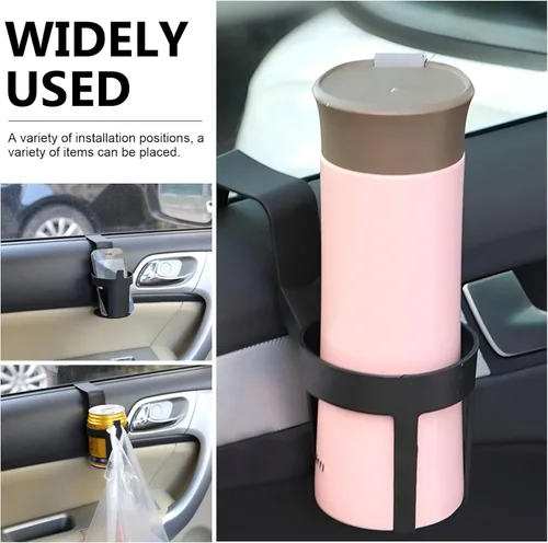 Vista 6 de 2 portavasos para automóvil, expansor portátil para bebidas, antideslizante para almacenamiento de bebidas y tazas, universal para la mayoría