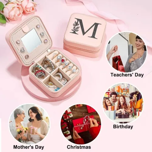 Vista 7 de Regalos del día de San Valentín para ella, regalo del día de San Valentín, esposa, maestra, hijas, regalo pequeño personalizado Joyero de viaje