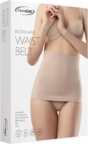 Vista 4 de Farmacell Entrenador de cintura, faja moldeadora con control de abdomen para mujer, faja moldeadora de cintura, fabricado en Italia, 605
