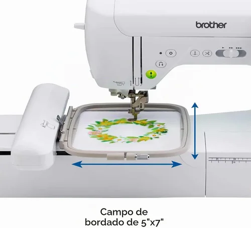 Vista 2 de Brother SE1900 Máquina de coser y bordar, 138 diseños, 240 puntadas integradas, computarizada, área de bastidor de 5" x 7", pantalla táctil LCD