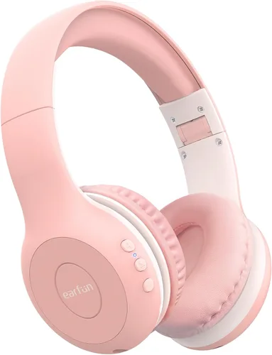Vista 15 de EarFun K2 - Auriculares Bluetooth para niños, con volumen limitado, tiempo de reproducción de 40 horas, micrófono integrado, sonido estéreo