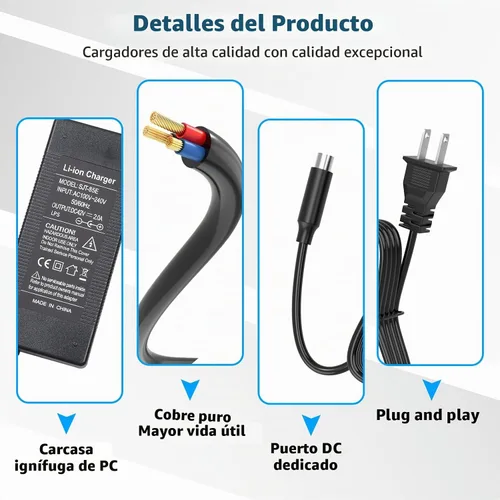 Vista 6 de Cargador 42V para Phantomgogo A9 A8