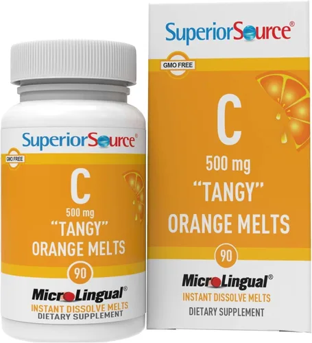 Vista 10 de Superior Source Vitamina C 500 mg MicroLignual Tablets – Tamponado VIT C Sour Cherry Melts – Potenciador del sistema inmunológico, vitaminas