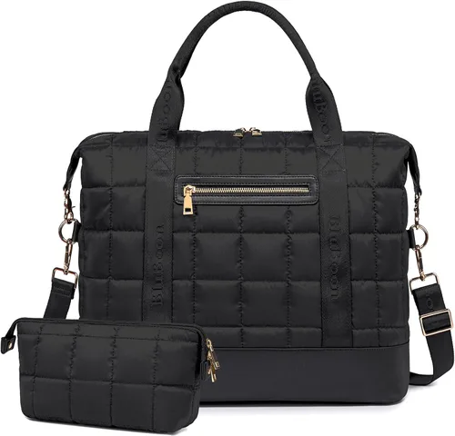 Vista 59 de BLUBOON Bolsas de viaje con cremallera, bolsa de lona para mujer, bolsa de fin de semana para mujer, bolsa de lona para llevar en la bolsa de lona
