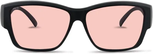 Vista 8 de TheraSpecs Gafas Tatum WearOver para migraña y sensibilidad a la luz Tortuga de mármol ámbar