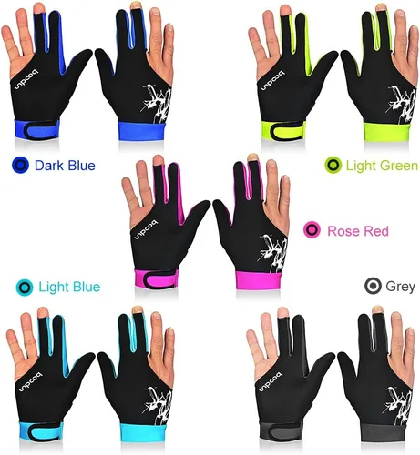 Vista 4 de Guantes de billar con 3 dedos para hombre y mujer, guantes de billar para hombre y mujer, guantes de billar Interceable