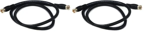 Vista 15 de Monoprice RG6 Quad Shield CL2 - Cable coaxial con conector tipo F para televisión, 1.5 pies