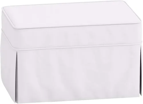 Vista 6 de La funda otomana de algodón de reemplazo. Se adapta a Pottery Barn PB Basic Ottoman. Funda para sofá de algodón denso (gris oscuro básico)