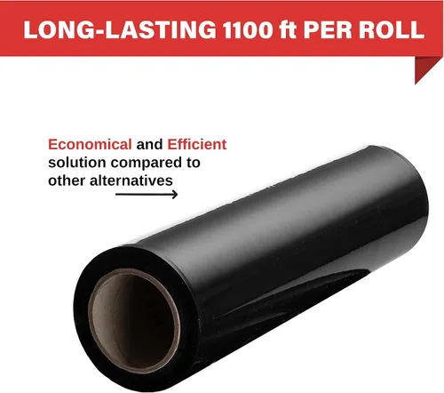 Vista 4 de Stretch Wrap - Rollos de plástico transparente para palé de plástico, resistente, 18 x 11 pulgadas, calibre 80 (grosor de 20 micras), autoadhesivo