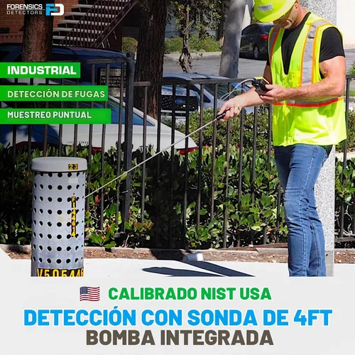 Vista 4 de Detector de monóxido de carbono para inspectores de Forensics Calibración rastreable NIST de EE. UU. Registro de datos de computadora Bomba